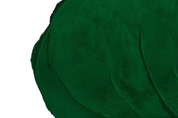 Spirulina-Pulver Nahaufnahmeansicht von oben Spirulina-Superfood-Bioadditiv Green Eco