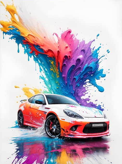 Splash art con forma de coche