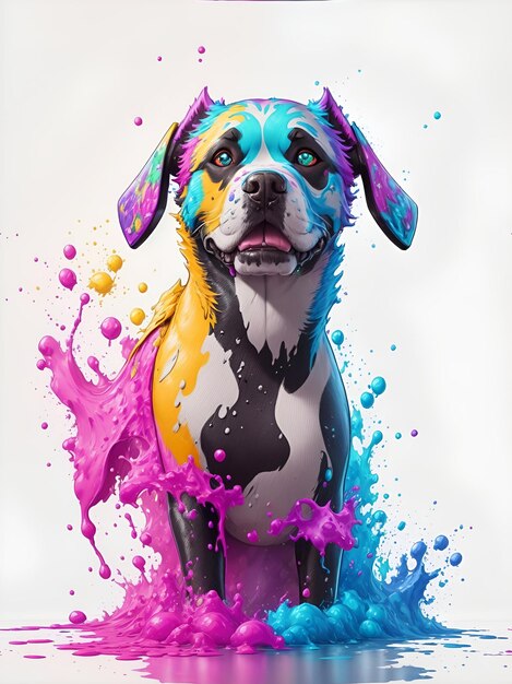 Splash art con forma de perro