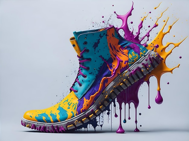 Splash art con forma de zapatos