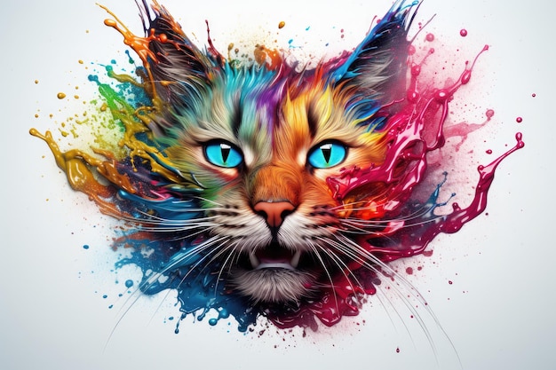 Splash-Art und Katzen