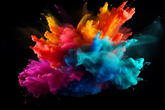 Splash de colores en 3D