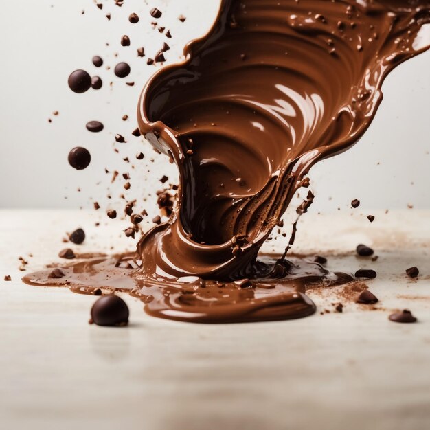 Splash de fundo de chocolate