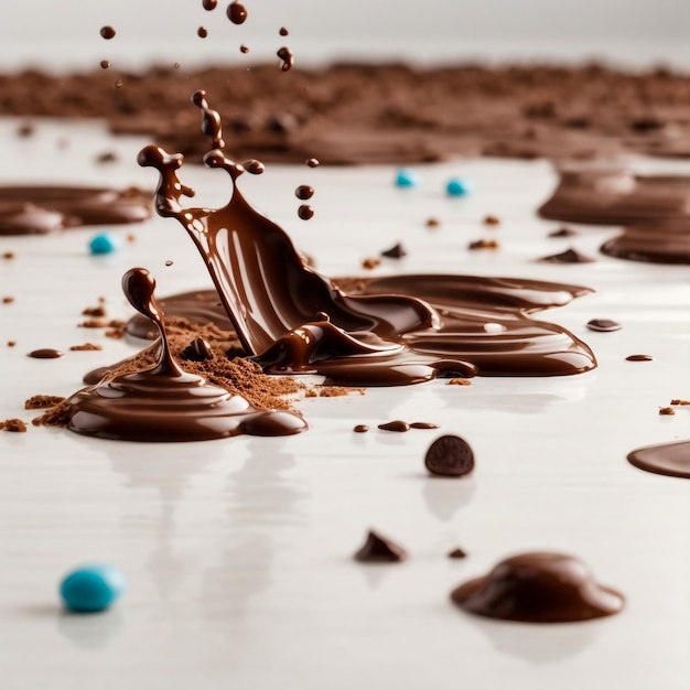 Splash de fundo de chocolate