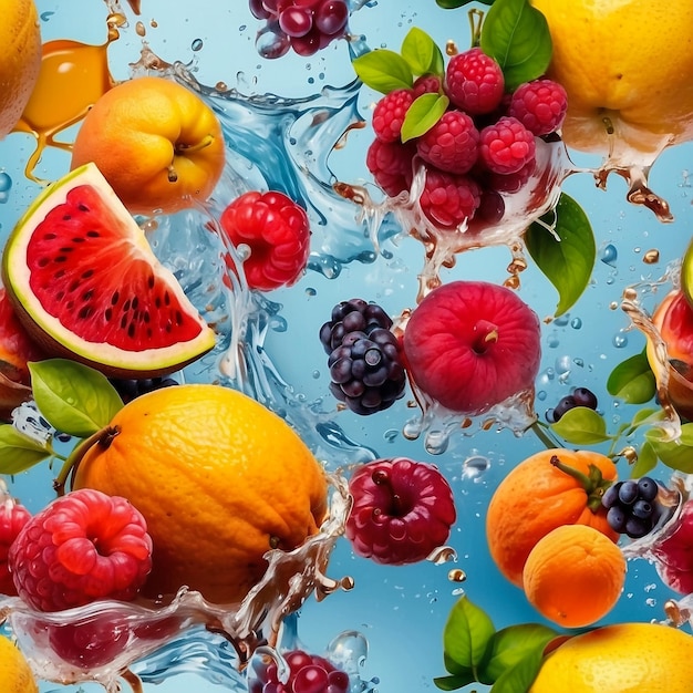 Splash de fundo de frutas