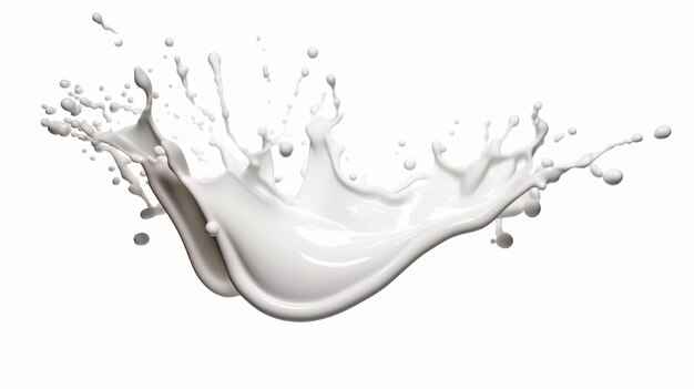Foto splash de leite isolado em fundo branco