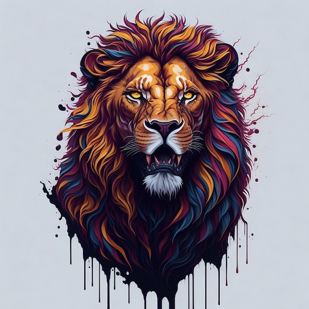 Splash Ilustración de un león