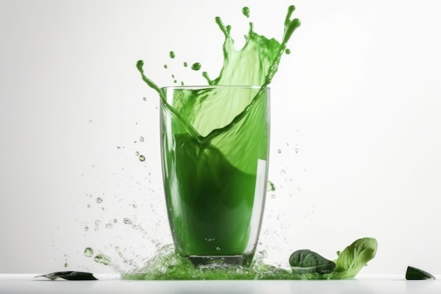 Splash jugo verde orgánico Generar Ai