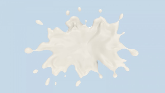 Splash de leche o yogurt