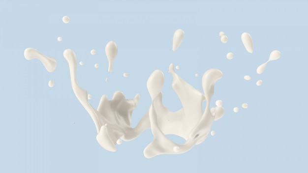 Splash de leche o yogurt