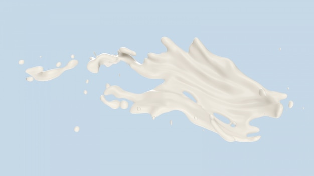 Splash de leche o yogurt