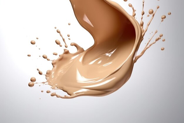 Foto splash of liquid foundation o conceito da indústria da moda e da beleza