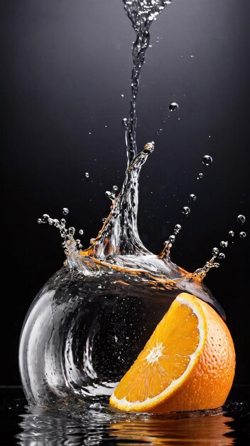 Foto splash-orangen