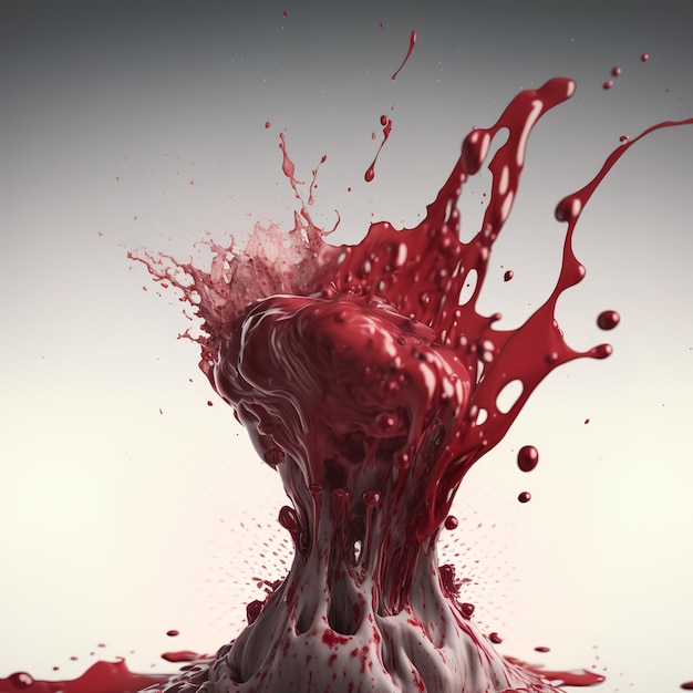 Splash salpicadura sangre AI render