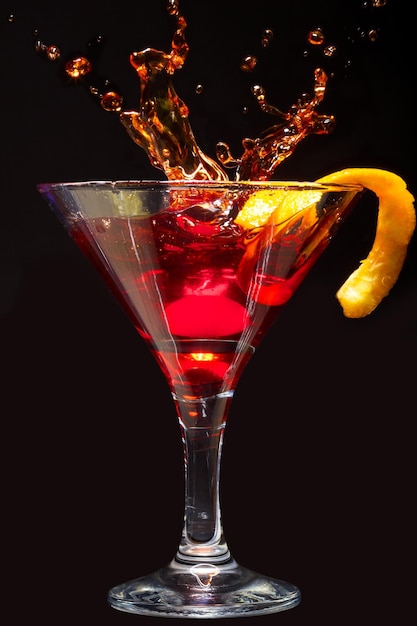 Splashing Cosmopolitan Cocktail