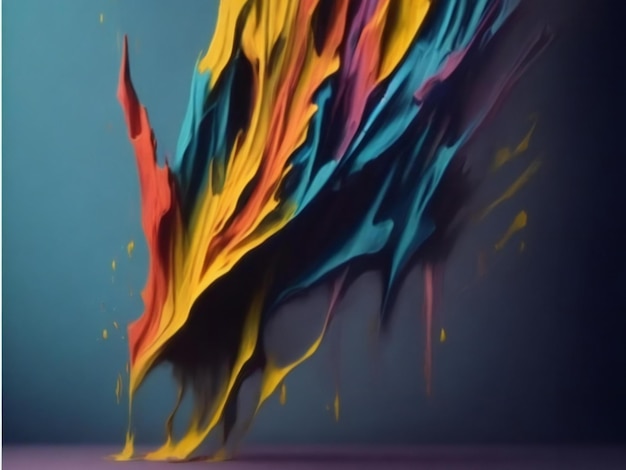 Splatter Paint Rainbow Art generado por ai