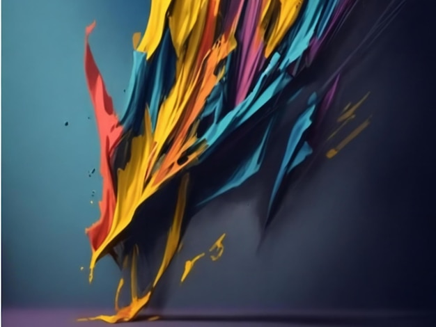 Splatter Paint Rainbow Art gerado por IA