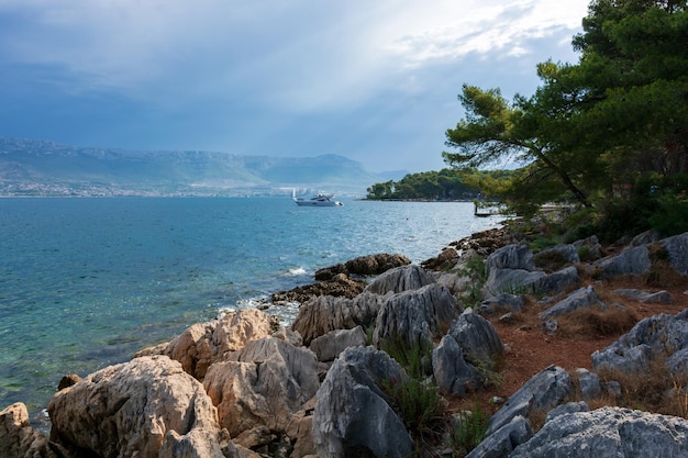 Split Adriaküste in Kroatien dramatische Himmelslandschaft