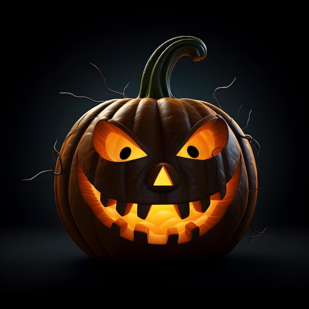Spooktacular Smiles Caricatura de Halloween Calabaza