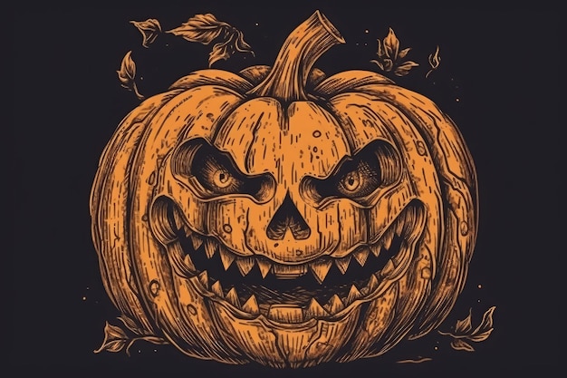 Spooky jack o39 linterna calabaza IA generativa