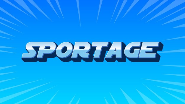 Foto sportage 3d blauer text