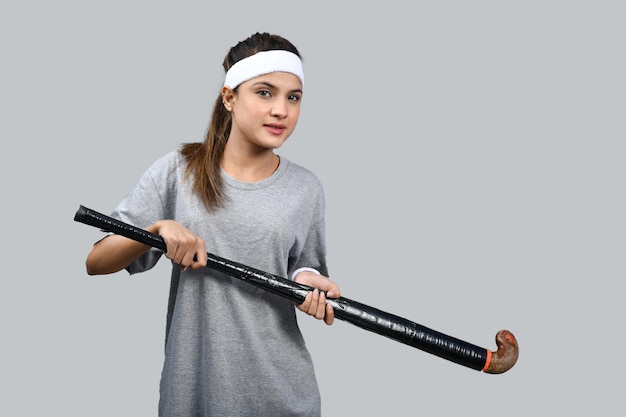 sportfrauen, die hockey spielen, indisches pakistanisches modell