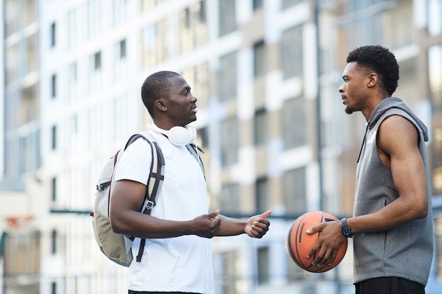 Sportive african Men Outdoors