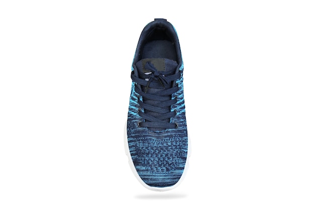 Sportschuhe Blue Sneakers isoliert auf isoliertem Leerraum mit Clippingpath.