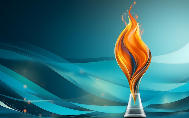 Sportspiele Olympisches Fackelflammenfeuer