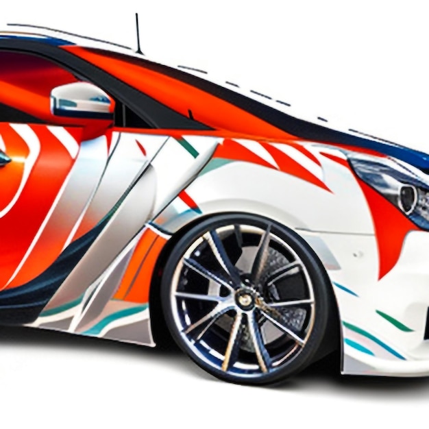 Sportwagen-Aufkleber-Wrap-Design-Vektor