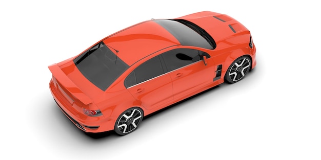 Sportwagen isoliert auf Hintergrund 3D-Rendering-Illustration