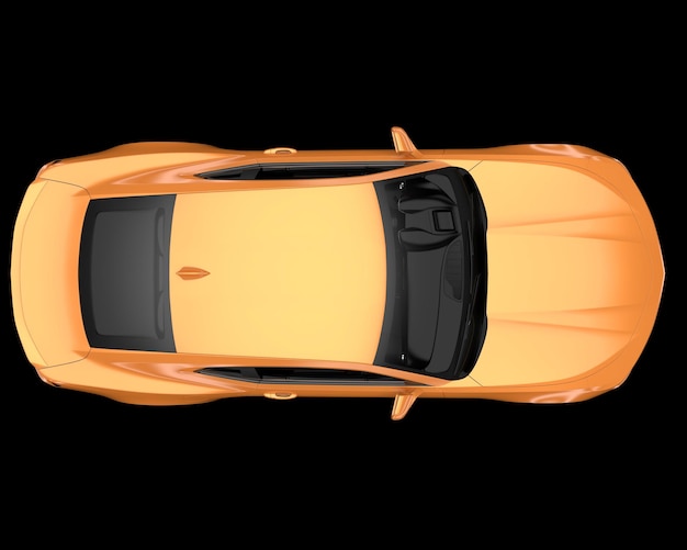 Sportwagen isoliert auf hintergrund 3d-rendering-illustration