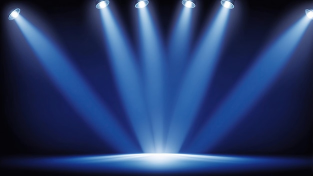 Spotlight beleuchtet eine dunkelblaue Hintergrundszene