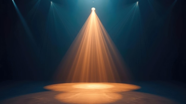 Spotlight-Effekt für die Theaterkonzertbühne Abstrakt leuchtendes Licht des Spotlights beleuchtet