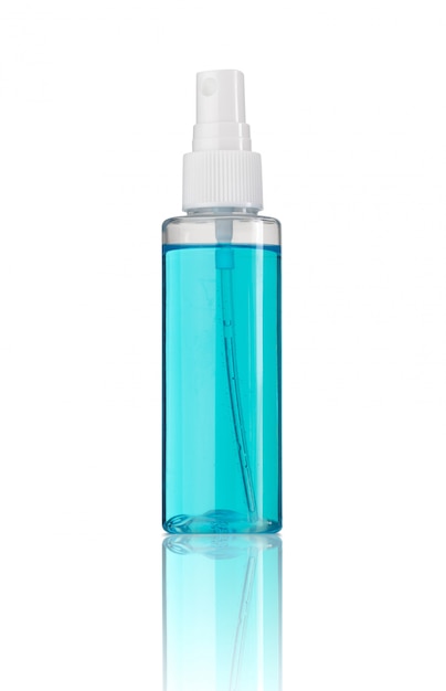 Foto spray de álcool em frasco isolado
