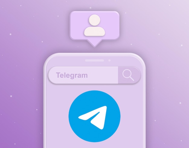 Sprechblase mit Benutzersymbol über das Telefon mit Suchnetzwerk-Telegramm 3d