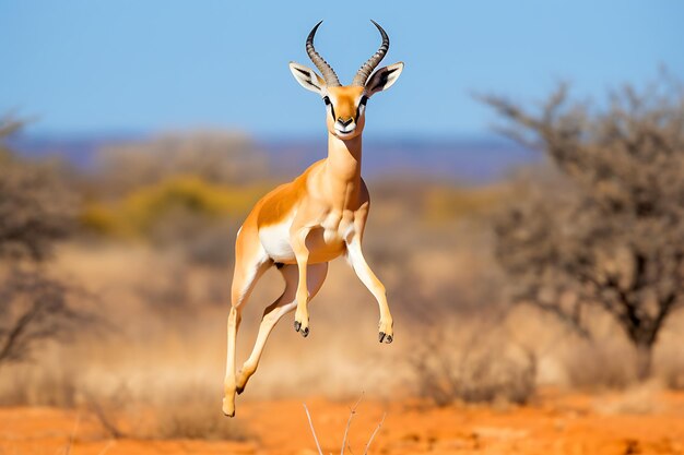 Springboks, die in die Luft springen