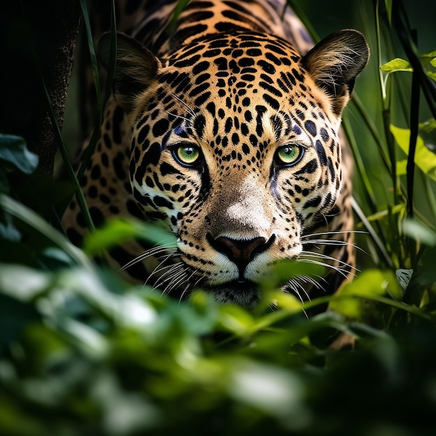 Sprinting Elegance Jaguar in wilder Aktion