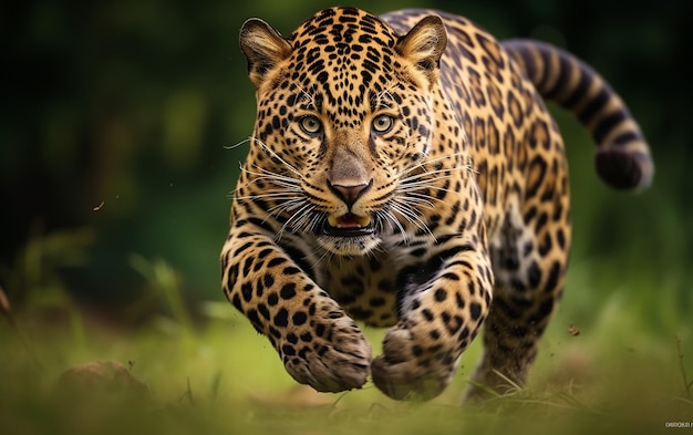 Sprinting Elegance Jaguar in wilder Aktion