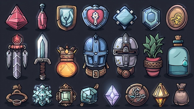 Sprites de elementos de juego