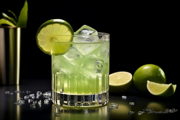 Spritziger Trankopfercocktail mit generativer Limetten-KI