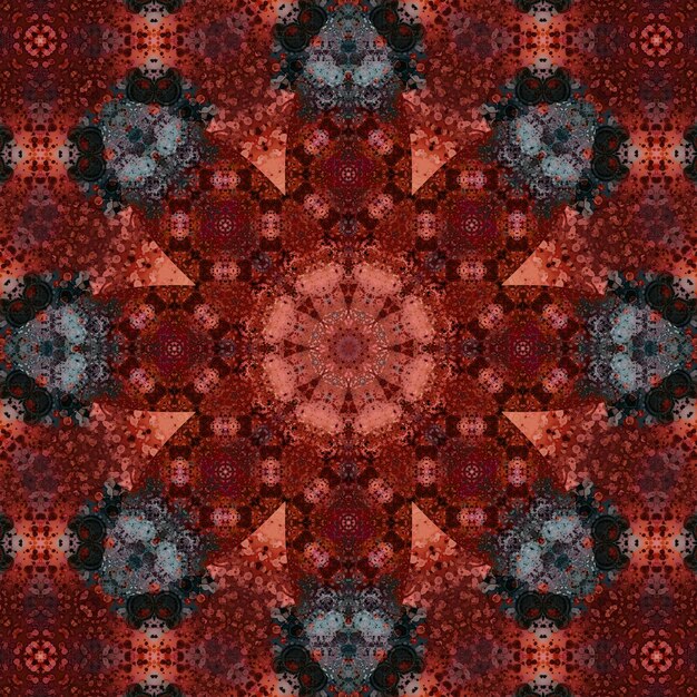 Foto square seamless patterns kaleidoscope pattern is symmetrical