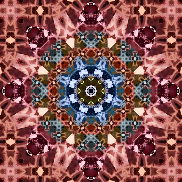 Foto square seamless patterns kaleidoscope pattern is symmetrical