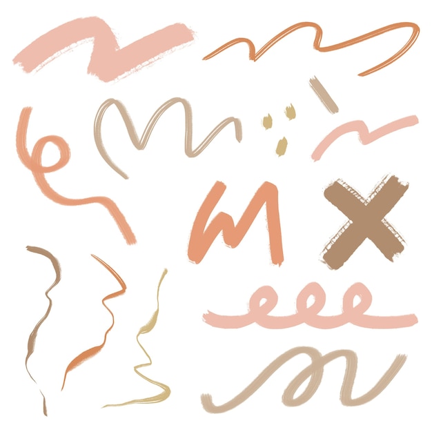 Squiggle-Pinsel-png-Aufkleber mit durchsichtigem Hintergrund
