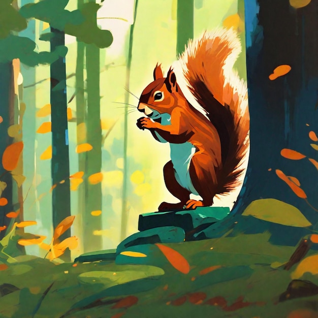 Squirrel's Woodland Adventures Eine Geschichte vom Wald