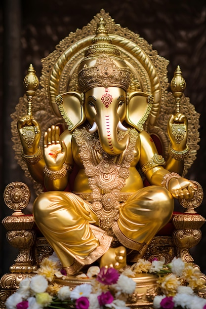 Sri Ganesha sitzt