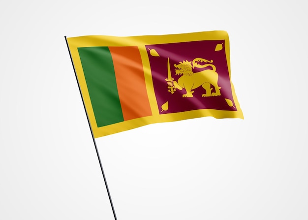 Sri Lanka fliegt hoch im isolierten Hintergrund. 04. Februar Unabhängigkeitstag Sri Lankas