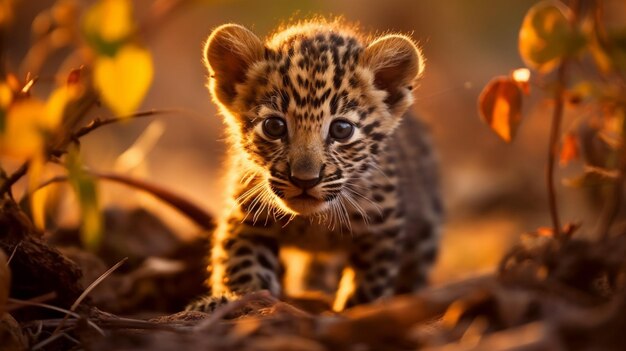 Sri Lanka Leopard Junge Panther Junge