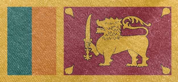 Sri Lanka-Stoffflagge, Baumwollmaterial, breite Flaggen, Tapete, farbiger Stoff, Hintergrund der Sri Lanka-Flagge