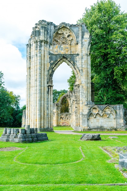 St. Mary's Abbey in York City in England